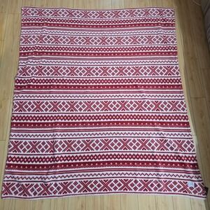 Lauren Ralph Lauren Throw Blanket Red White 58 x 67 in Christmas Holiday